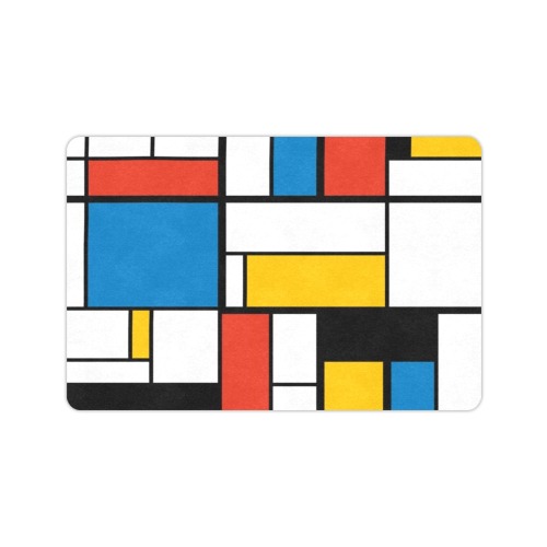 Mondrian De Stijl Modern Doormat 24"x16"
