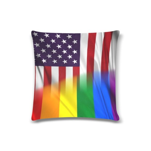USA Pride Flag Pop Art by Nico Bielow Custom Zippered Pillow Case 16"x16"(Twin Sides)