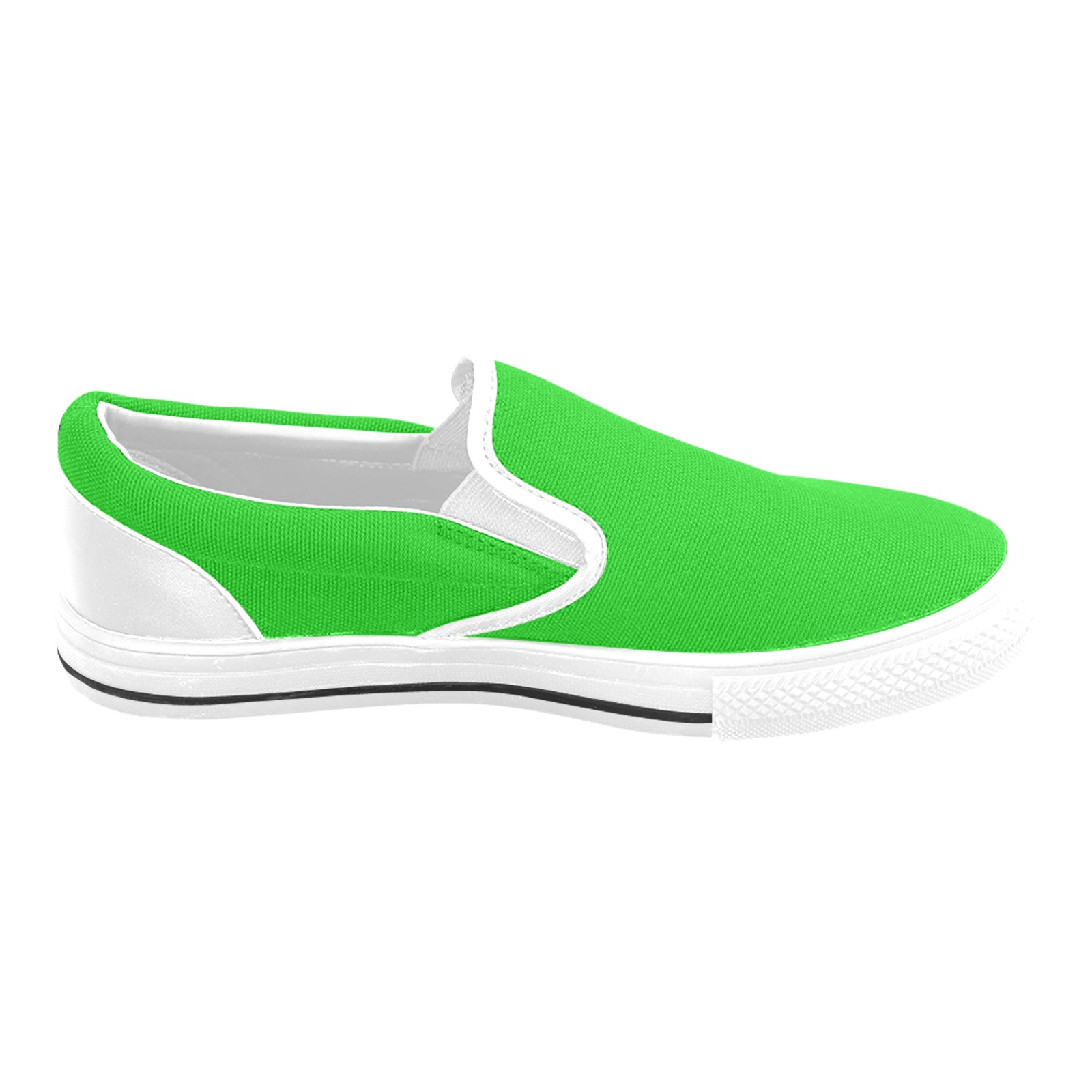 Merry Christmas Green Solid Color Slip-on Canvas Shoes for Kid (Model 019)