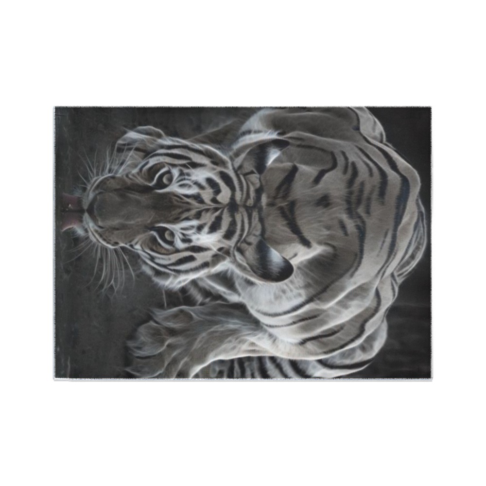 Tiger Ghostly Area Rug7'x5'