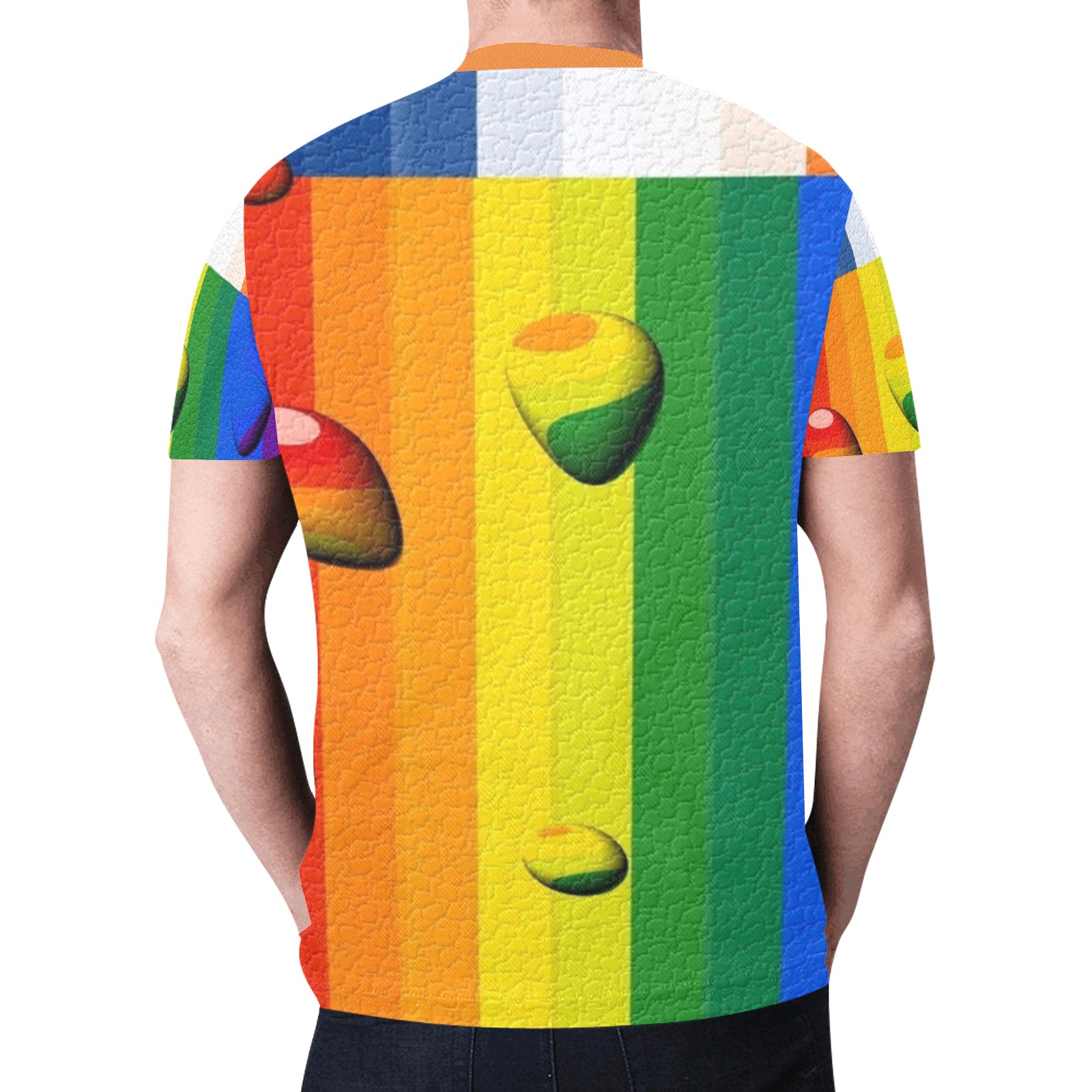 New York Pride Flag Pop Art by Nico Bielow New All Over Print T-shirt for Men (Model T45)