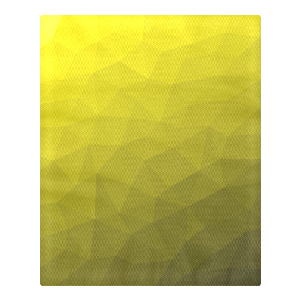 Yellow gradient geometric mesh pattern 3-Piece Bedding Set
