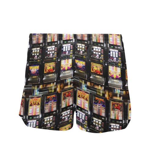 Lucky Slot Dream Machines Women's Mid-Length Board Shorts (Model L55)