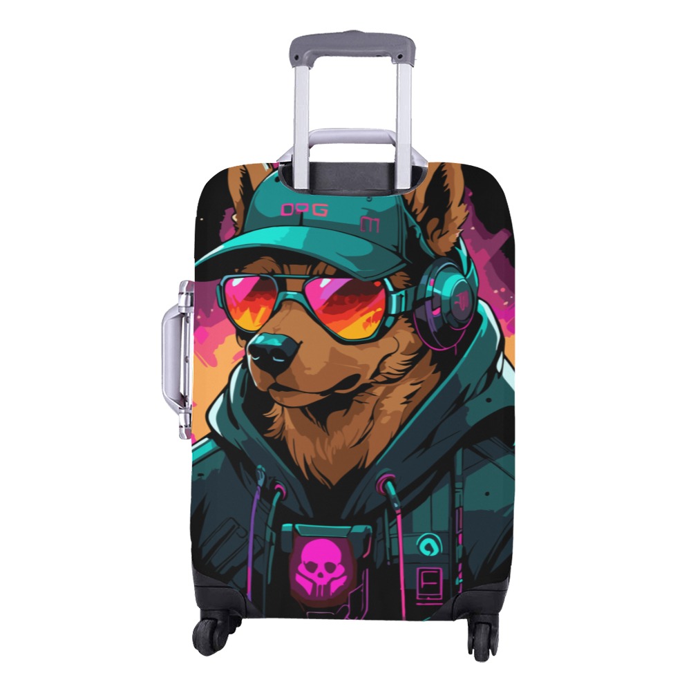 Dog punk Luggage Cover/Medium 22"-25"