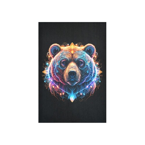 Spirit Bear 2 Cotton Linen Wall Tapestry 40"x 60"