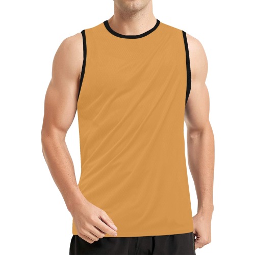 color butterscotch All Over Print Basketball Jersey