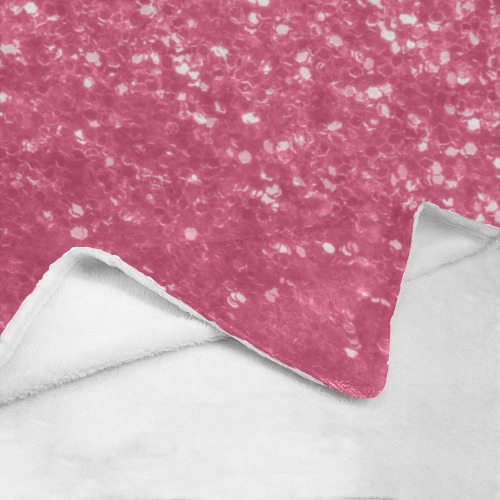 Magenta light pink red faux sparkles glitter Ultra-Soft Micro Fleece Blanket 30''x40''