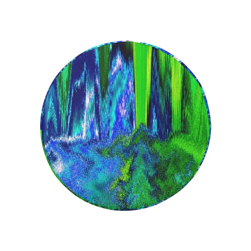 Melted Glitch (Blue & Green) 30 Inch Spare Tire Cover