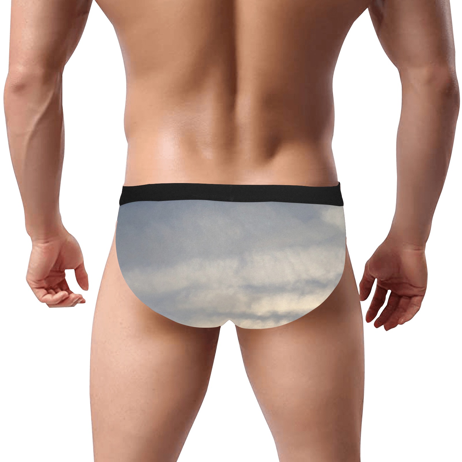 Rippled Cloud Collection Men's Mid Rise Briefs (Model L48)
