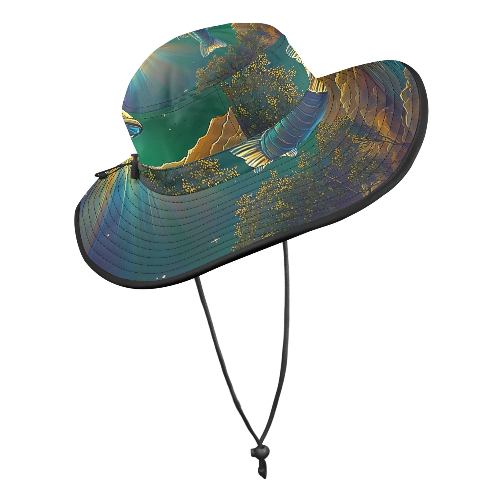 Celestial Swim Wide Brim Bucket Hat