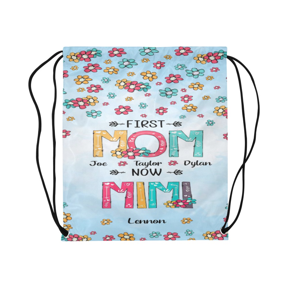 mom to mimi Large Drawstring Bag Model 1604 (Twin Sides)  16.5"(W) * 19.3"(H)