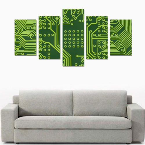 Computer Age (Circuit Board) 9 Canvas Print Sets C (No Frame)