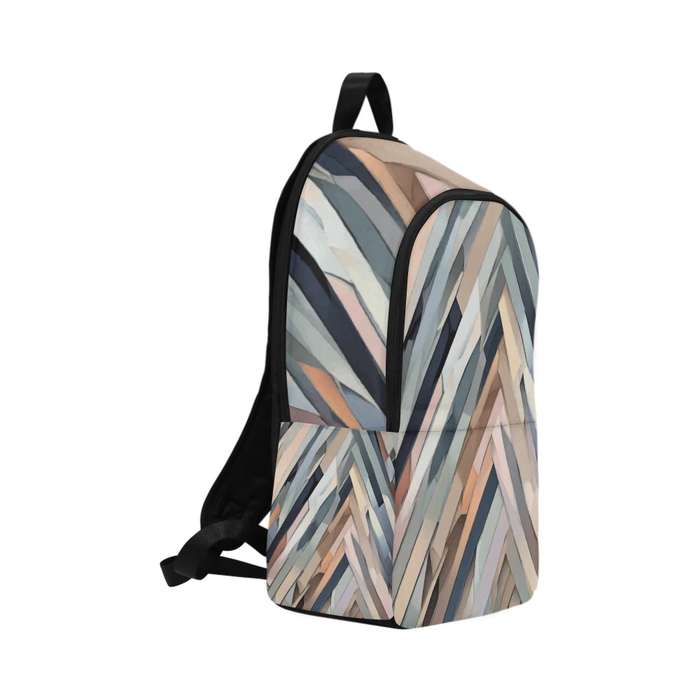 Chevron-like abstract art pattern. Pastel colors Fabric Backpack for Adult (Model 1659)
