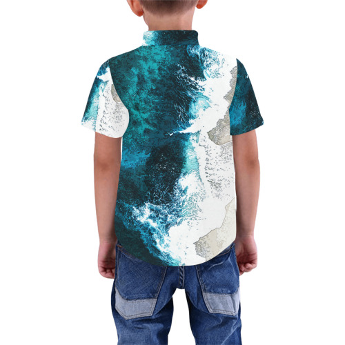 Ocean And Beach Boys' All Over Print Short Sleeve Shirt (Model T59)