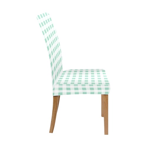Mint Green Gingham Removable Dining Chair Cover