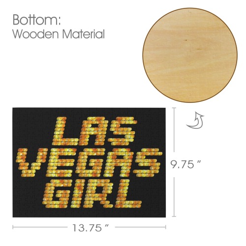 Las Vegas Girl Neon 300-Piece Wooden Jigsaw Puzzle (Horizontal)
