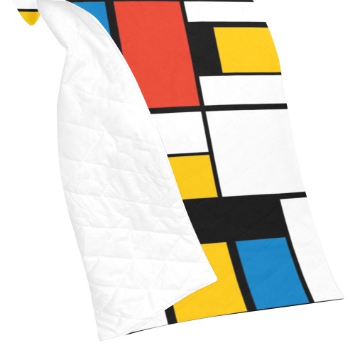 Mondrian De Stijl Modern Quilt 70"x80"