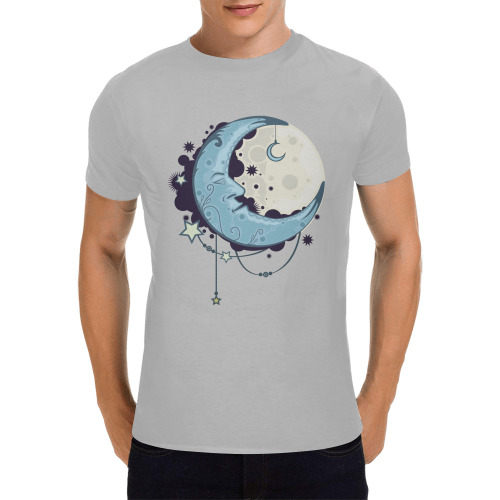 Blue Moon Men's T-Shirt in USA Size (Front Printing Only)