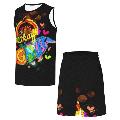 It´s okay to say Gay Pop Art by Nico Bielow Basketball Uniform with Pocket