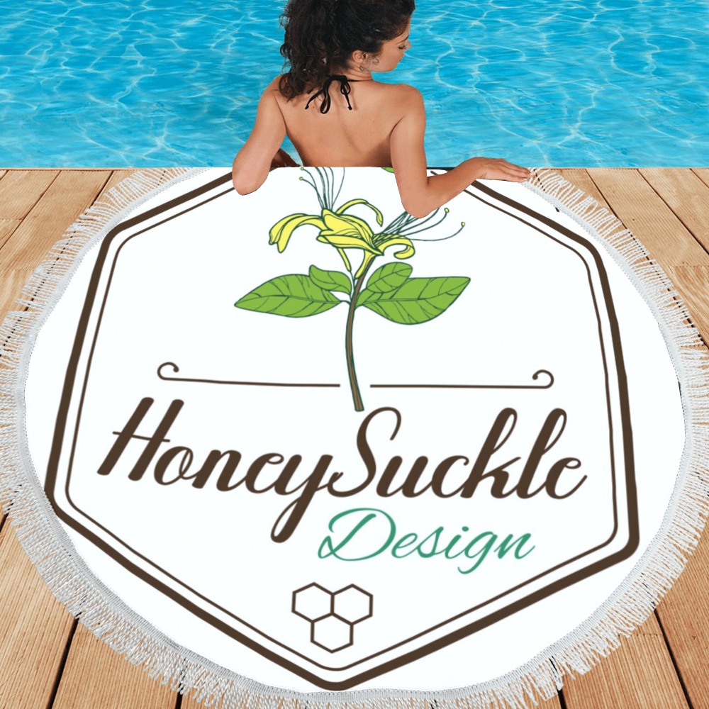 Honey Suckle Circular Beach Shawl 59"x 59"