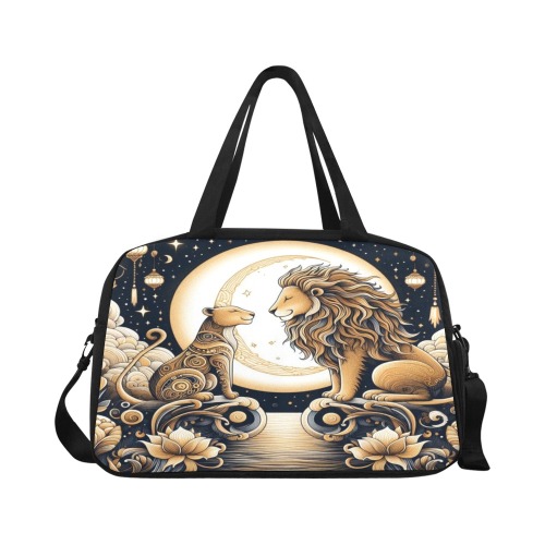 Moonlight Lions Love Fitness Handbag (Model 1671)