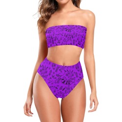 PATTERN MOSTRINI viola Chest Wrap Bikini Swimsuit (Model S36)