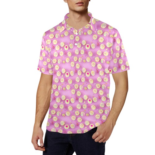 cupcake Men's All Over Print Polo Shirt (Model T55)