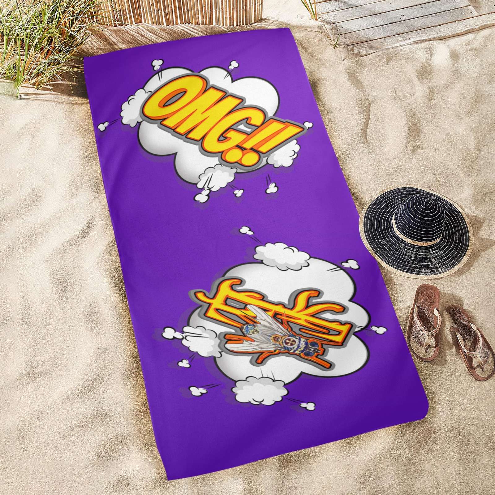 OMG!! Collectable Fly Beach Towel 31"x71"(NEW)
