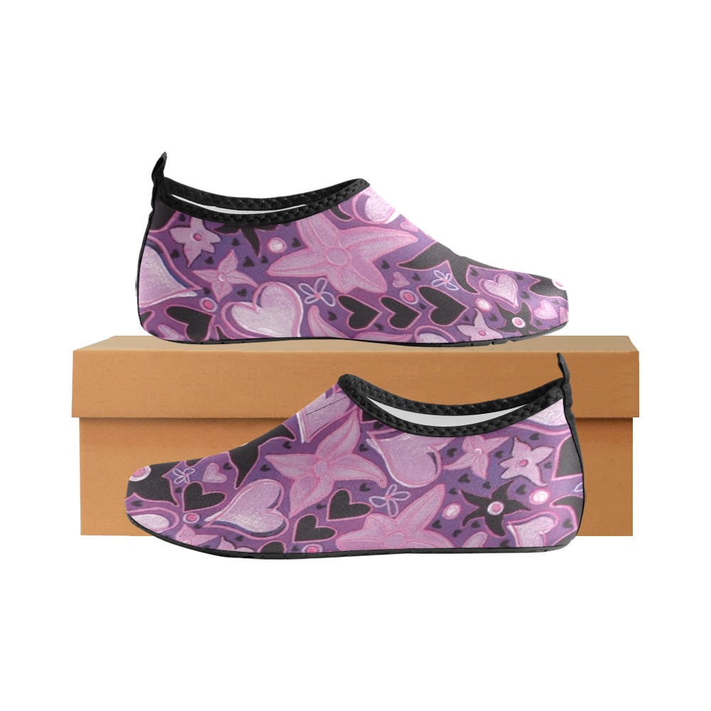 Magic Floral Pattern Women's Slip-On Water Shoes (Model 056)