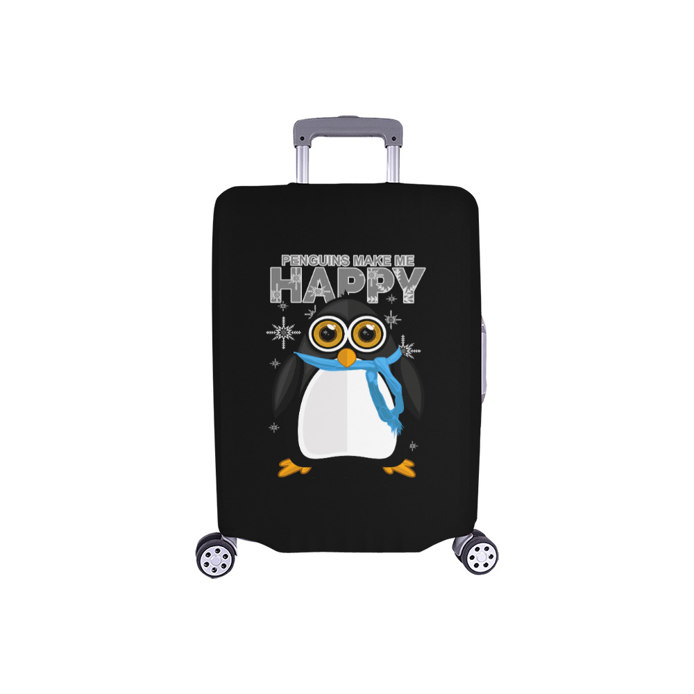 Penguins Make Me Happy Luggage Cover/Small 18"-21"