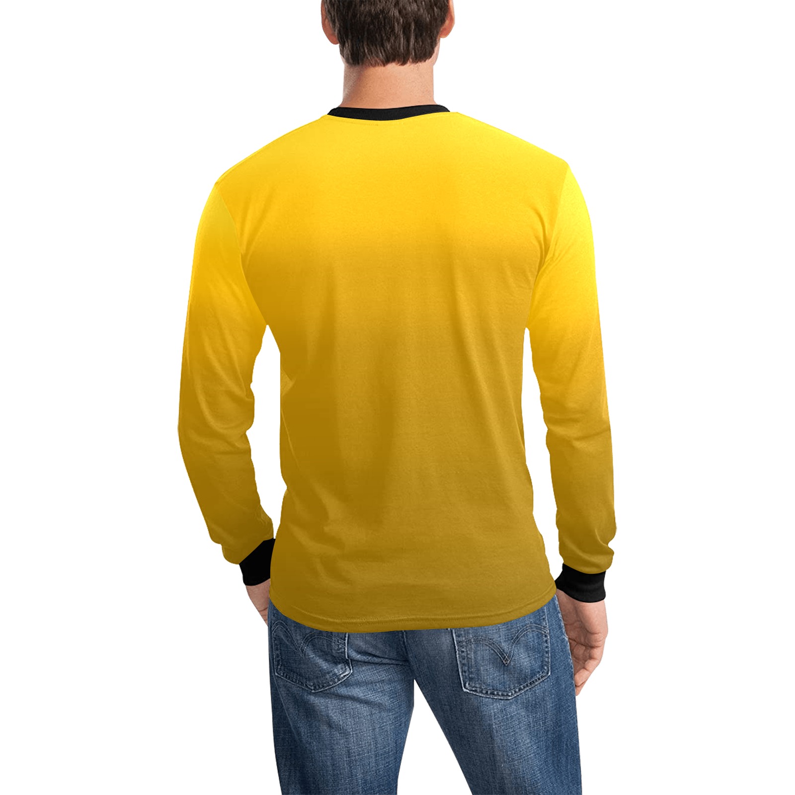 yel sp Men's All Over Print Long Sleeve T-shirt (Model T51)