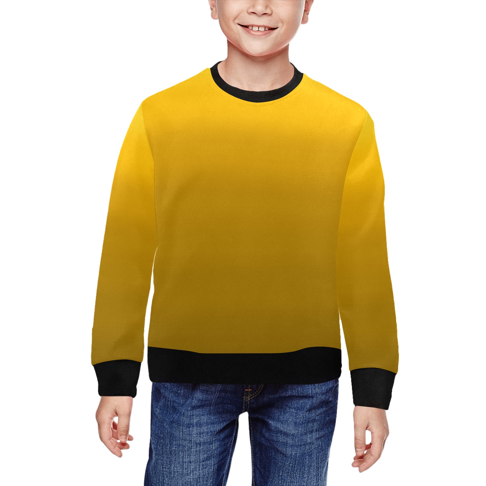 yel sp All Over Print Crewneck Sweatshirt for Kids (Model H29)