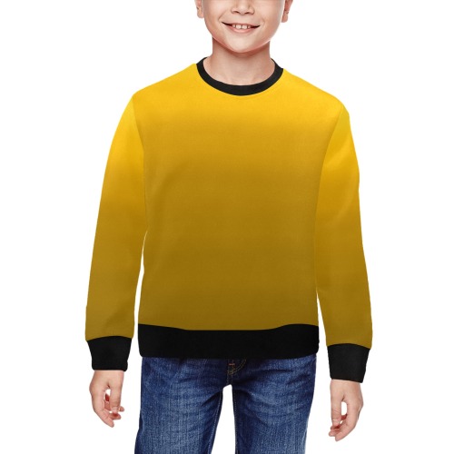 yel sp All Over Print Crewneck Sweatshirt for Kids (Model H29)