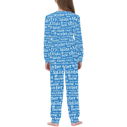 Christmas PJs for Kids - Blue Kids' All Over Print Pajama Set