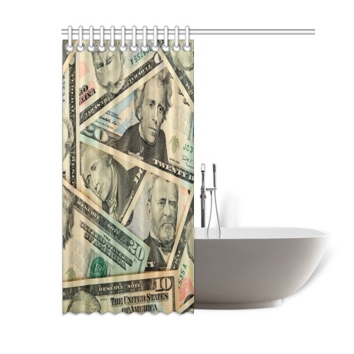 US PAPER CURRENCY Shower Curtain 60"x72"