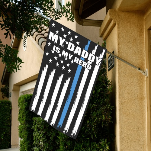 My Police Daddy Is My Hero Garden Flag 28''x40'' （Without Flagpole）