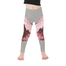 Pink Blossom Kid's Ankle Length Leggings (Model L06)