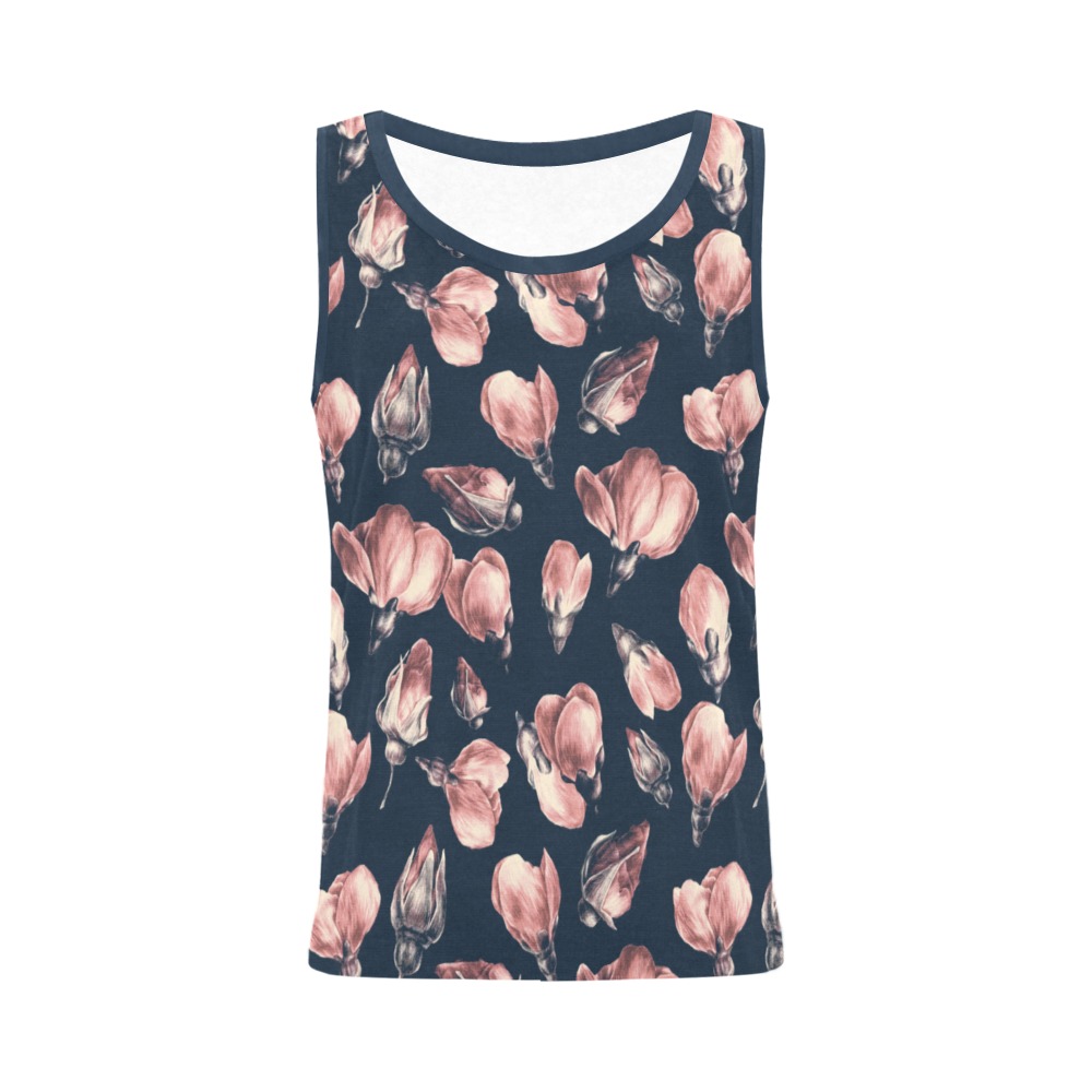 Tulips All Over Print Tank Top for Women (Model T43)