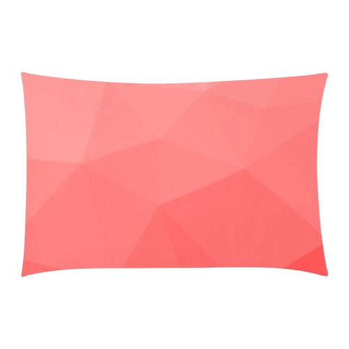 Red gradient geometric mesh pattern 3-Piece Bedding Set