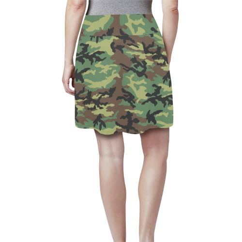 euro-woodland-ERDL Women's Athletic Skirt (Model D64)