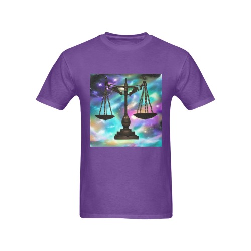 Libra Men's T-Shirt in USA Size (Two Sides Printing)
