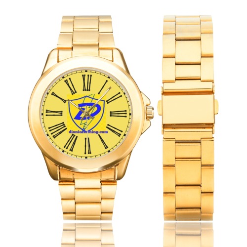DIONIO Clothing Gilt Watch (Yellow & Blue Shield Logo) Custom Gilt Watch(Model 101)