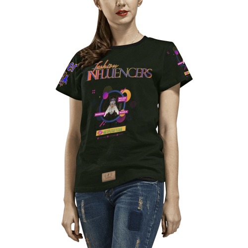 Fashion Influencer Collectable Fly All Over Print T-Shirt for Women (USA Size) (Model T40)