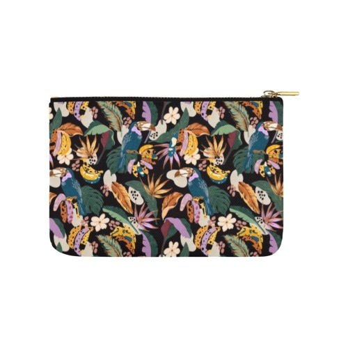 Toucans in the modern colorful dark jungle 2 Carry-All Pouch 9.5''x6''