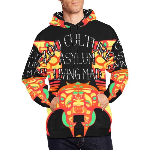 zoo culture asylum living mad All Over Print Hoodie for Men (USA Size) (Model H13)