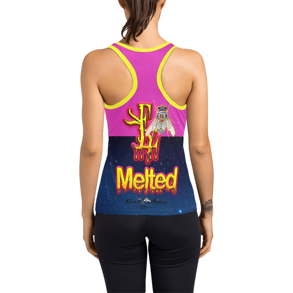 Melted Collectable Fly Women's Racerback Tank Top (Model T60)