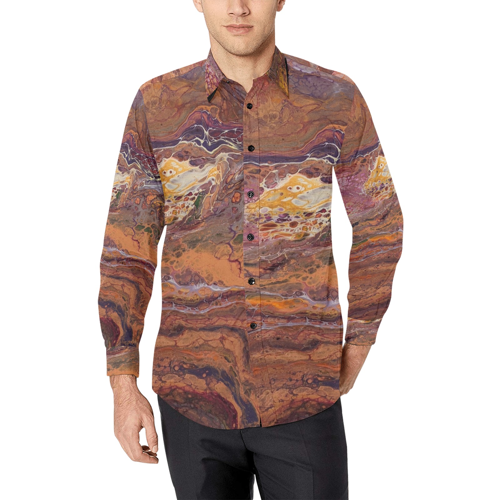 Liberation - A Prayer For The Overwhelmed - Men's All Over Print Casual Dress Shirt (Model T61)