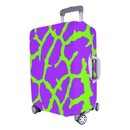 Giraffe Print Mint Amethyst Luggage Cover/Large 26"-28"