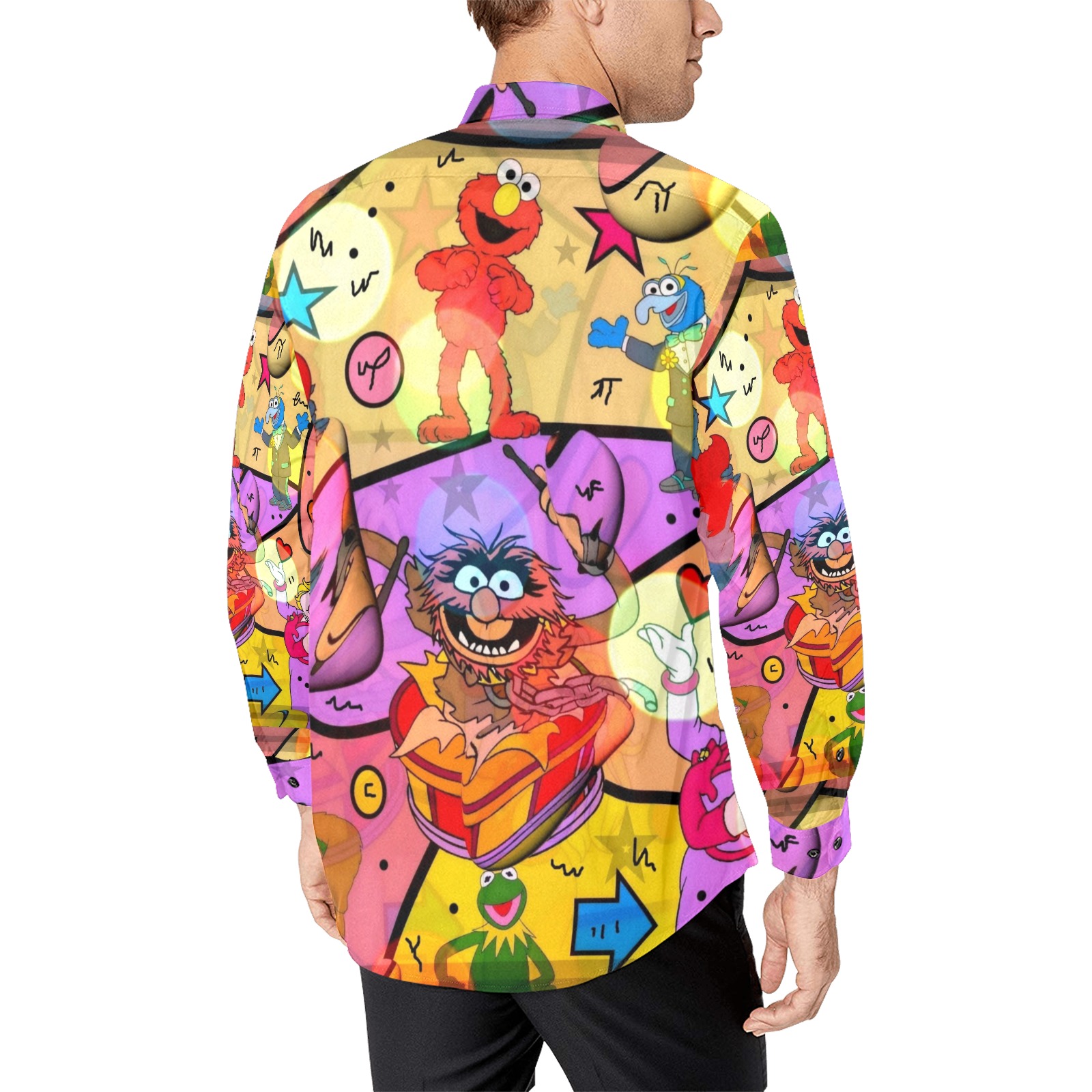 Friends Pop Art by Nico Bielow Men's All Over Print Casual Dress Shirt (Model T61)
