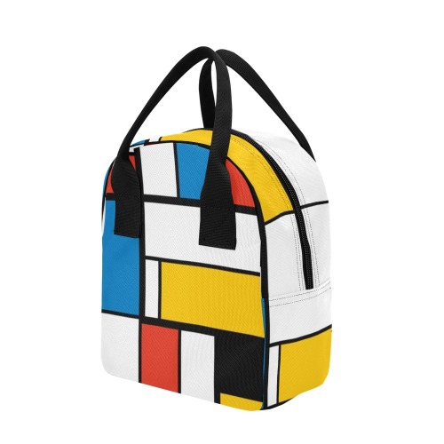 Mondrian De Stijl Modern Zipper Lunch Bag (Model 1689)